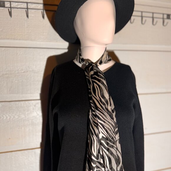 Nina Charles for Kasper ASL Black Knit Maxi Dress – Size Large - Picture 3 of 8